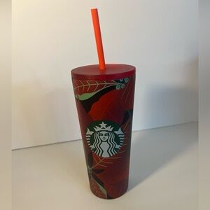 Starbucks Holiday Christmas Poinsettia Stainless Steel Tumbler Cup 20oz New